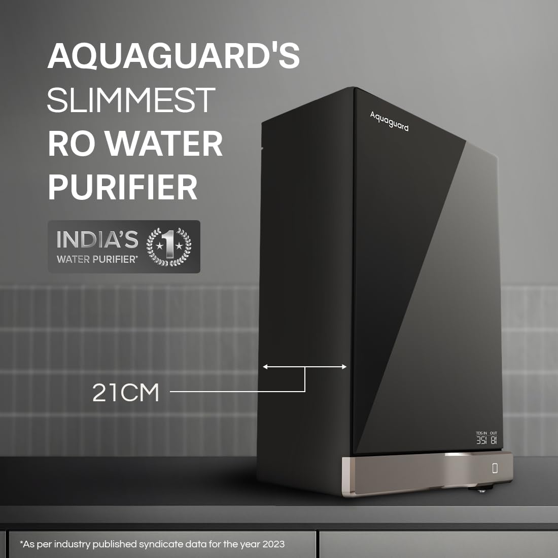 Aquaguard Slimtech Glass RO+UV Copper Water Purifier