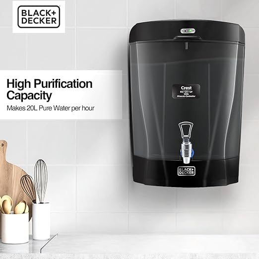 KENT BLACK+DECKER Crest RO+UV+UF Water Purifier