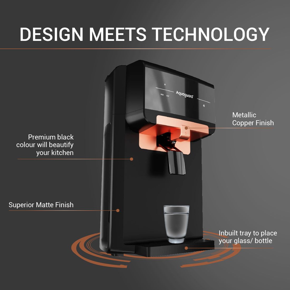 Aquaguard Eden WS RO+UV Stainless Steel Copper Water Purifier