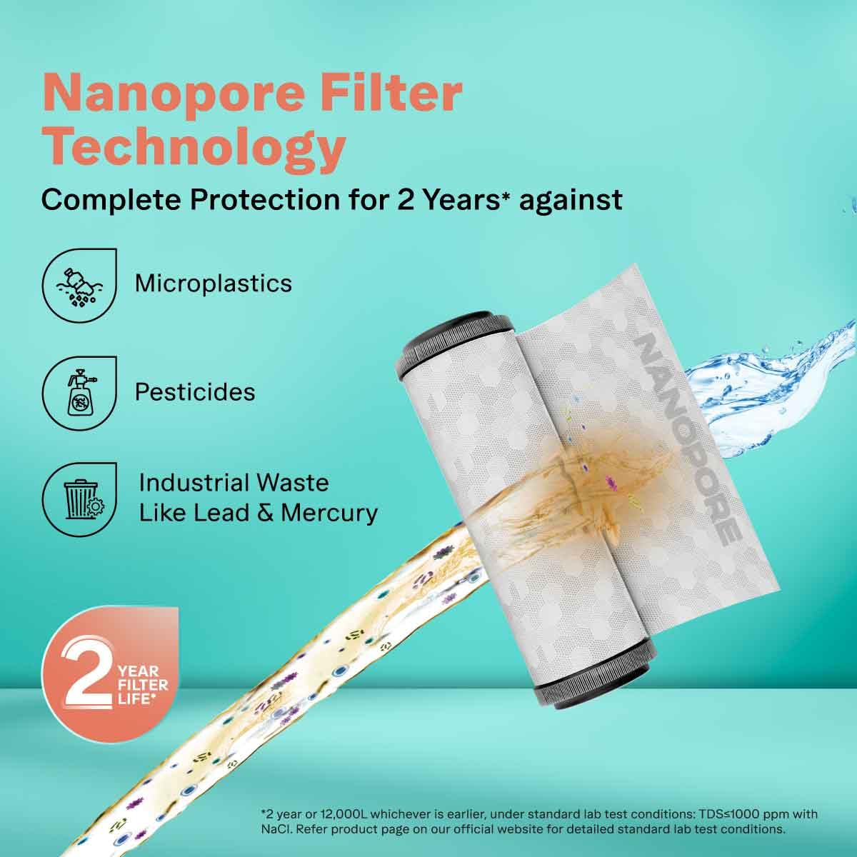 Aquaguard Neo RO+UV 2X Water Purifier | 2 Year Filter Life | With Mega Sediment Filter