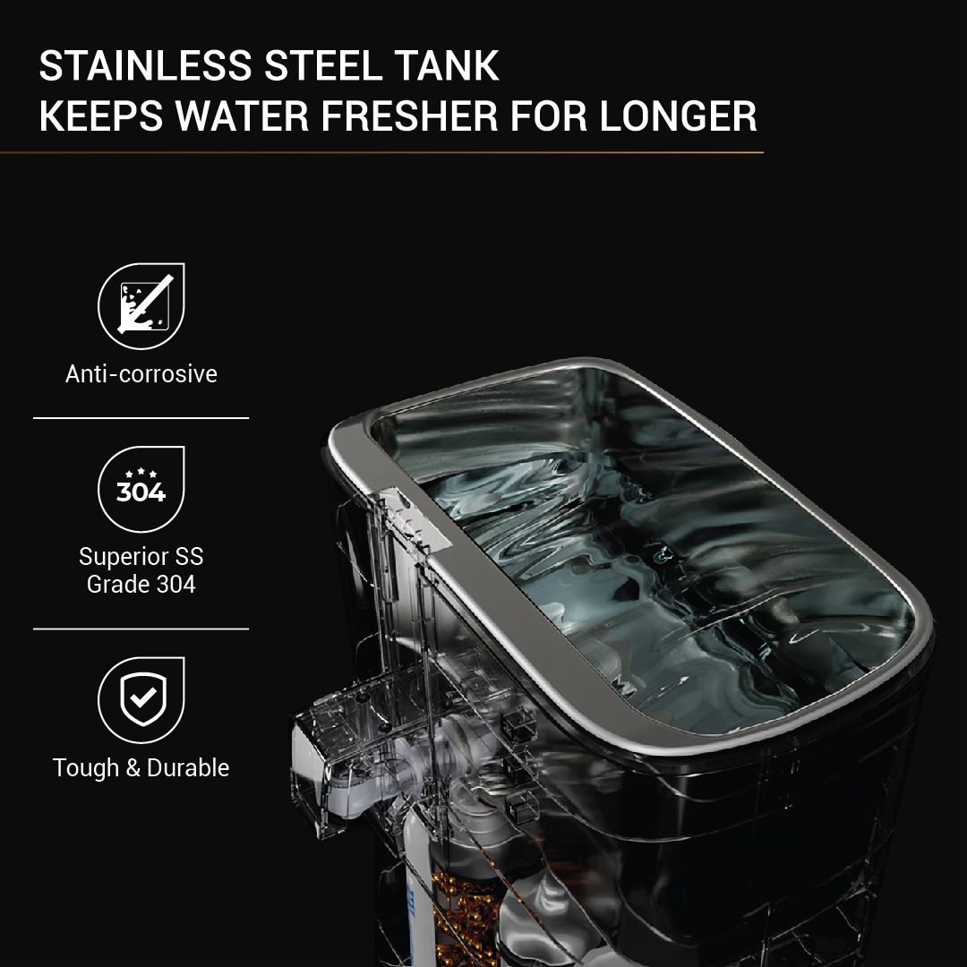 Aquaguard Superio RO+UV Taste Adjuster Stainless Steel Copper Water Purifier