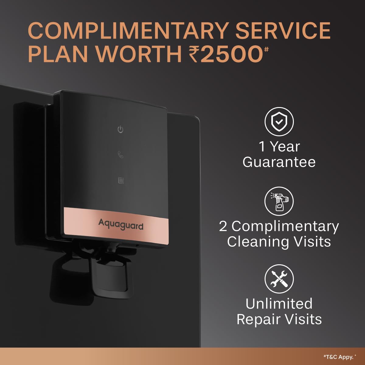 Aquaguard Neo Copper RO+UV Taste Adjuster Copper Water Purifier